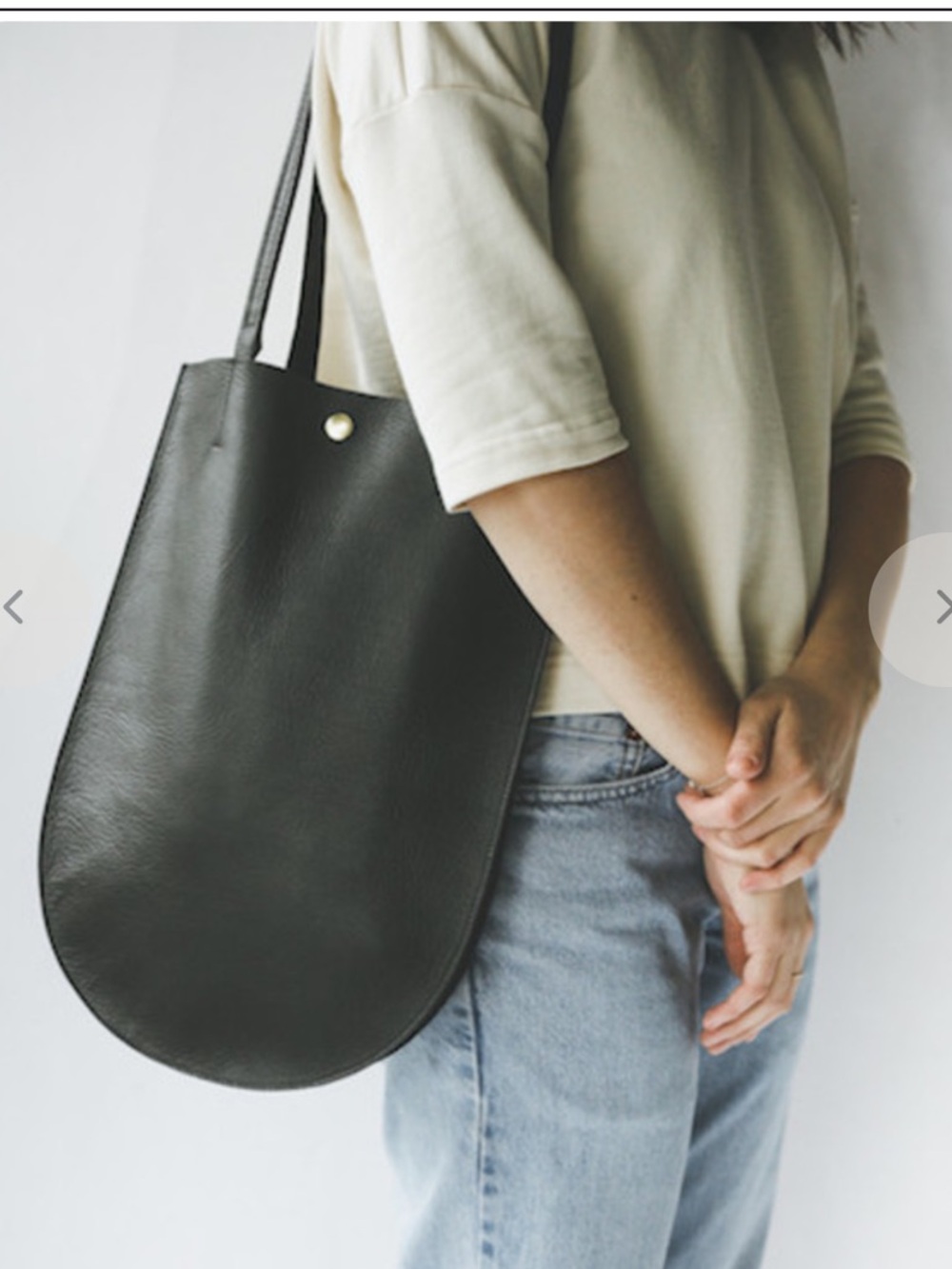 MINOR HISTORY
HALF MOON ACCORDION TOTE IN BLACK